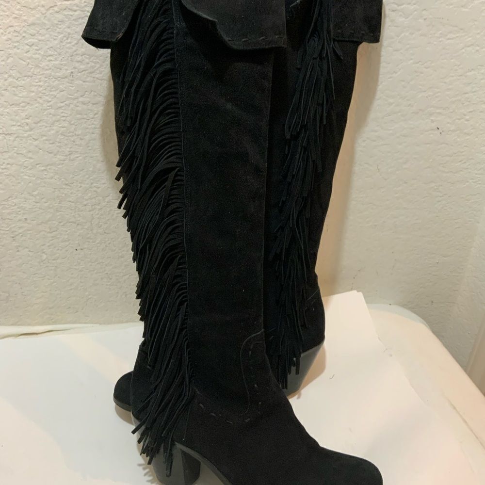 Sam Edelman Louella Over-the-Knee Fringe boots since 8M - Picture 4 of 16